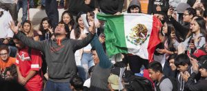 Students express their feelings and concerns at the protest.